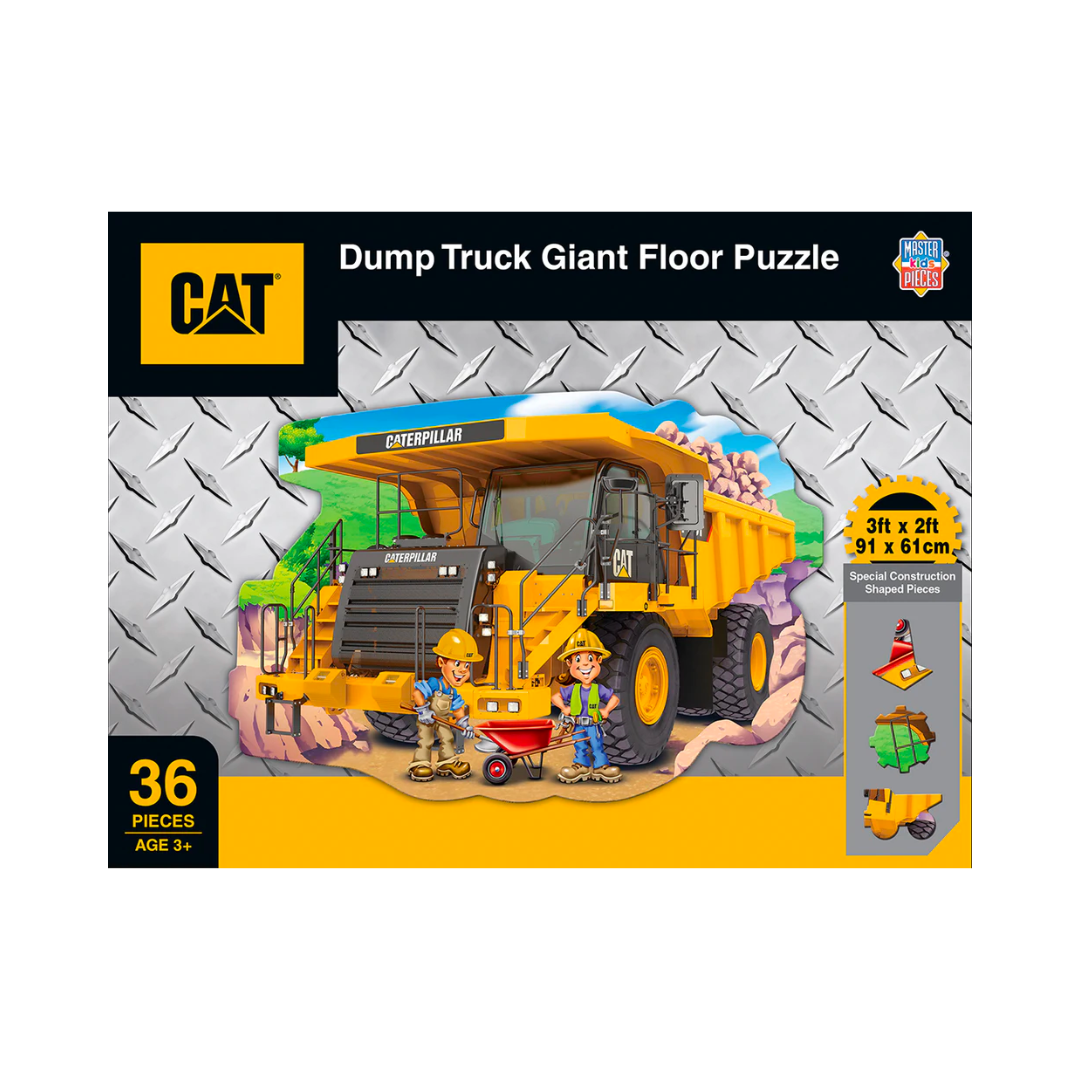 Cat Dump Truck 36Pc Floor Puzzle Earthmoving Machines